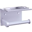 Toilet Paper Holder with Shelf Wall Mounted Toilet Paper Roll Dispenser