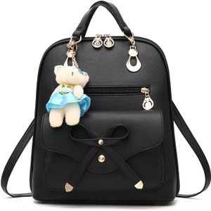 toingo small 10 l backpack leahter school bag  college bagpack black
