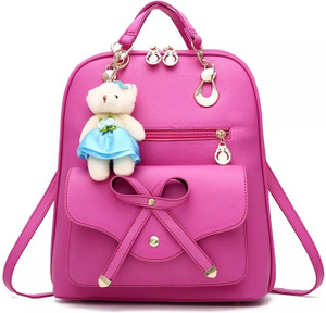 toingo small 10 l backpack leahter school bag  college bagpack pink
