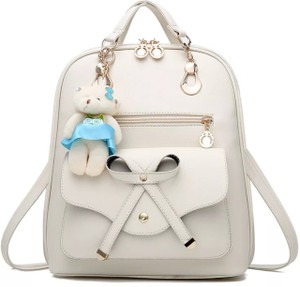 toingo small 10 l backpack leahter school bag  college bagpack beige