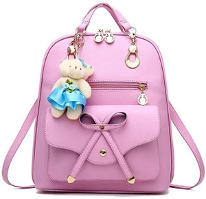 toingo small 10 l backpack leahter school bag  college bagpack pink