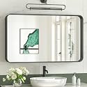 TokeShimi 40x24 Black Bathroom Mirror for Wall Vanity Mirror with Brushed Metal Frame Non-Rusting Aluminum Alloy for Modern Farmhouse Bedroom Living Room Decor (Horizontal/Vertical)