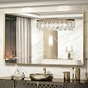 TokeShimi 60 x 36 Inch Brushed Gold Bathroom Vanity Mirror for Wall with Non-Rusting Aluminum Alloy Matte Metal Frame for Modern Farmhouse Home Decor (Horizontal/Vertical)