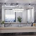 TokeShimi 72 x 36 Inch Brushed Silver Mirror Wall Mirror for Bathroom Black Metal Frame Decorative Rectangular Wall Mounted Home Decor Corner Hangs (Horizontal/Vertical)