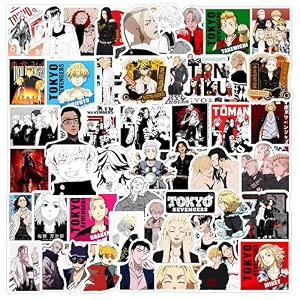 tokyo anime laptop vinyl self-adhesive sticker for adults multicolor stickers for laptop journal guitar mobile - waterproof residue free
