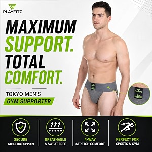 tokyo gym supporter for men  athletic sports underwear for cricket running training amp workout  cotton performance innerwear  quick dry amp moisture wicking