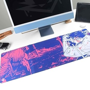 anime desk mat extra large 32 inch x 12 inch mutual love printed anime anti-slip mouse pad