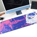 Anime Desk Mat Extra Large (32 inch x 12 inch), Mutual Love Printed Anime Anti-Slip Mouse Pad
