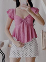 Tokyo Talkies Casual Solid Women Pink Top