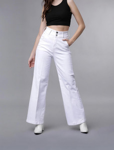 Tokyo Talkies Flared Women White Jeans