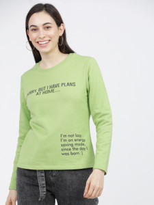 Tokyo Talkies Full Sleeve Printed Women Sweatshirt