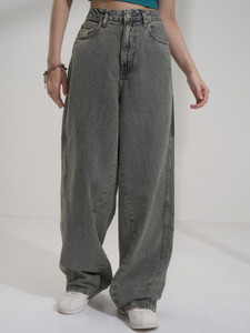 Tokyo Talkies Loose Fit Women Grey Jeans