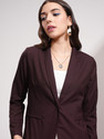 Tokyo Talkies Solid Single Breasted Party Women Blazer
