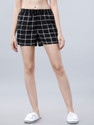 Tokyo Talkies Solid Women Black, White Regular Shorts