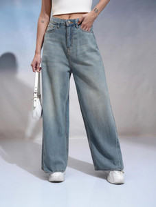 Tokyo Talkies Wide Leg Women Light Blue