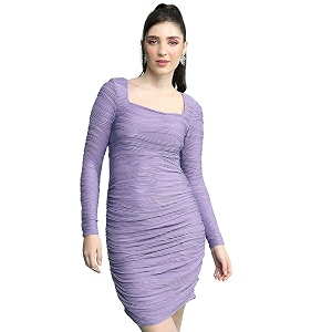 Tokyo Talkies Womens Long Sleeves Square Neck