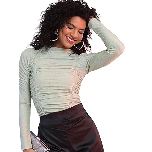 Tokyo Talkies Womens Long Sleeves High Neck