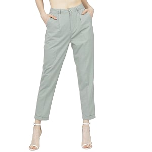 Tokyo Talkies Womens Regular Fit Peg Trousers