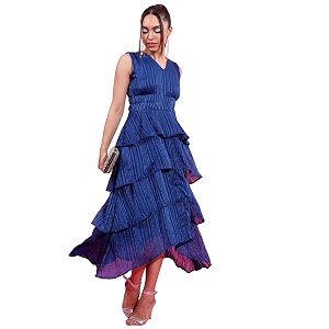 Tokyo Talkies Womens Sleeveless V-Neck Solid Dresses