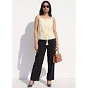 Tokyo Talkies Women39s Sleeveless Shoulder Strap Embroidered