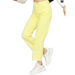 Tokyo Talkies Womens Wide Leg Cropped Jeans