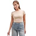 Tokyo Talkies Women Pure Cotton Tops for Woman|Regular Fit Slim fit Crop Tops for Women Western|Top Tshirt for Women Stylish Western|Suitable for Casual and Workwear