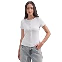 Tokyo Talkies Women Pure Cotton Tops for Woman|Regular Fit Slim fit Crop Tops for Women Western|Top Tshirt for Women Stylish Western|Suitable for Casual and Workwear