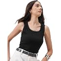 Tokyo Talkies Women Pure Cotton Tops for Woman|Slim Fit Tops for Women Western|top for Women Stylish Western|Korean Tank Tops|All Day Crop Top Tees