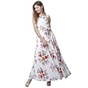 Tokyo Talkies Womens White Printed Maxi Dress