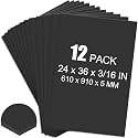 ToLanbbt 12 Pack Black Foam Board, 24 x 36 x 3/16" Thick Foam Core Acid Free Poster Foamboard for Art Craft Projects, Painting, Displaying, Signage, Wedding, School