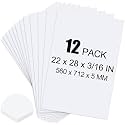 ToLanbbt 12 Pack White Foam Board, 22 x 28 x 3/16" Thick Foam Core Acid Free Poster Foamboard for Art Craft Projects, Painting, Displaying, Signage, Wedding, School
