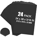 ToLanbbt 24 Pack Black Foam Board, 24 x 36 x 3/16" Thick Foam Core Acid Free Poster Foamboard for Art Craft Projects, Painting, Displaying, Signage, Wedding, School
