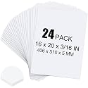 ToLanbbt 24 Pack White Foam Board, 16 x 20 x 3/16" Thick Foam Core Acid Free Poster Foamboard for Art Craft Projects, Painting, Displaying, Signage, Wedding, School