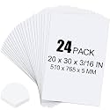ToLanbbt 24 Pack White Foam Board, 20 x 30 x 3/16" Thick Foam Core Acid Free Poster Foamboard for Art Craft Projects, Painting, Displaying, Signage, Wedding, School
