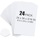 ToLanbbt 24 Pack White Foam Board, 24 x 36 x 3/16" Thick Foam Core Acid Free Poster Foamboard for Art Craft Projects, Painting, Displaying, Signage, Wedding, School