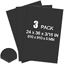 ToLanbbt 3 Pack Black Foam Board, 24 x 36 x 3/16" Thick Foam Core Acid Free Poster Foamboard for Art Craft Projects, Painting, Displaying, Signage, Wedding, School