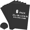 ToLanbbt 6 Pack Black Foam Board, 24 x 36 x 3/16" Thick Foam Core Acid Free Poster Foamboard for Art Craft Projects, Painting, Displaying, Signage, Wedding, School