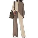 TOLENY Women's 2 Piece Lounge Sets Pullover Sweater and Wide Leg Pants Tracksuit Outfits