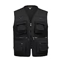 TOLOER Men39s Summer Fishing Vest Multi Pockets