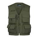 TOLOER Men39s Summer Fishing Vest Multi Pockets