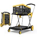 TOLRET Shopping Cart with Wheels, 200 lbs Capacity Grocery Cart on Wheels