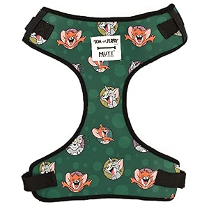 tom and jerry x mutt of course - happy green cat and puppy harness  neck 1034 xs  easy control chest belt for puppies and cats  washable and adjustable harness  for all kinds of weather