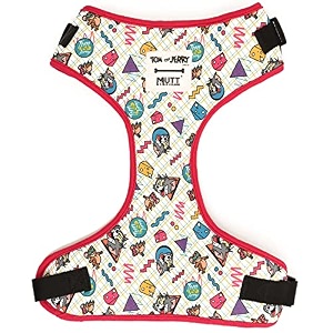 tom and jerry x mutt of course - retro fun dog harness  easy control chest belt for dogs  washable and adjustable dogs harness  for all kinds of weather large