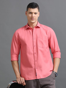 Tom Mackler Men Solid Casual Pink Shirt