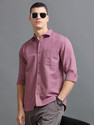 Tom Mackler Men Solid Casual Pink Shirt