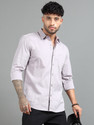 Tom Mackler Men Solid Casual Purple Shirt