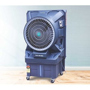 tomashi- thar 150-dlx high performance cooler with 44mm motor 22inch fan blade350w power inverter compatibility and comes with honeycomb cooling pads 125ltr tank-dimension-688mm x 1493mm