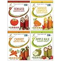 Tomato, Carrot, Apple & Mango Sandwich Wraps (Four-Pack Variety) – Vegan, Gluten-Free, Low-Carb, Plant-Based Tortilla Alternatives – Non-GMO, Paleo-Friendly