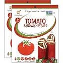 Tomato Sandwich Wraps (Two-Pack) – Plant-Based, Gluten-Free, Low-Calorie Wraps Made with Real Tomatoes – Non-GMO, Vegan, Paleo-Friendly Bread Alternative for Healthy Sandwiches & Meals