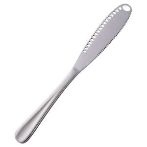 stainless steel 3 in 1 butter spreader knife  multipurpose serrated amp hole-designed for bread butter cheese jam slicer silver